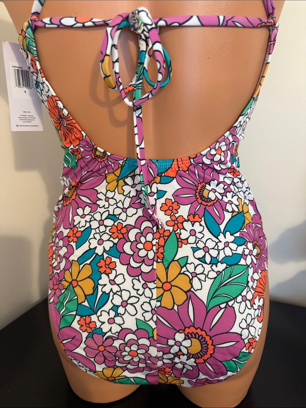 Hurley Size Small Floral One-Piece Swimsuit Floral Multicolor Style = Hurn30052 - Picture 8 of 11
